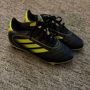 Adidas Black and Neon Yellow Soccer Cleats